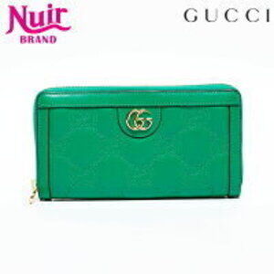 Gucci GG Marmont Zip Around Leather Long Wallet Green